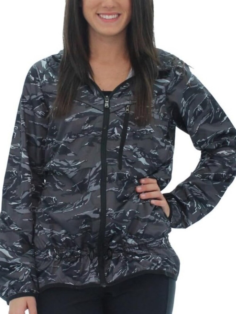 Nike Black Camo Windbreaker Jacket - Lightweight